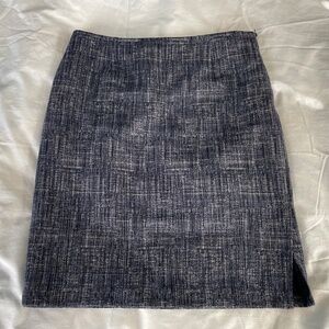 Navy Blue Tweedy Pencil Skirt - Size 14